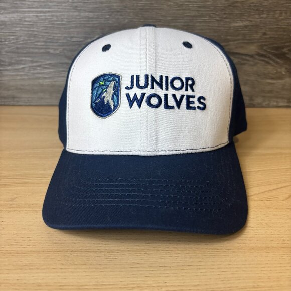 Minnesota Timberwolves Hat Strap Back Blue White NBA Basketball Junior Wolves - Picture 1 of 9